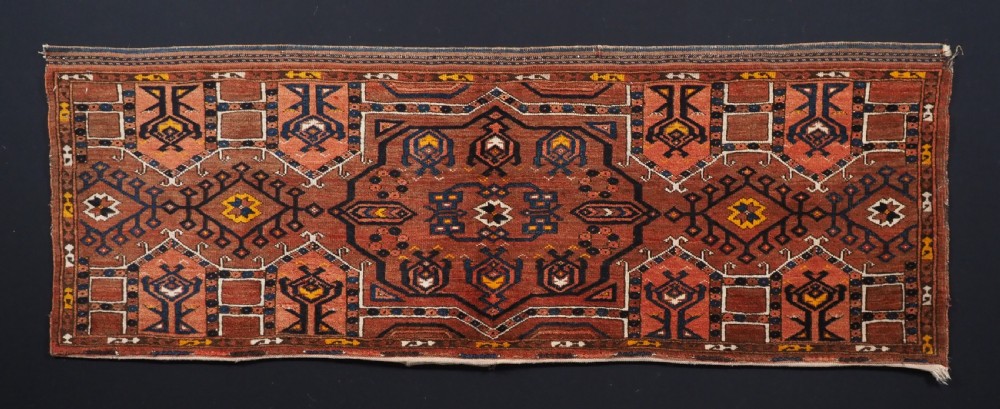 antique ersari turkmen torba of classic 'salor' design circa 1900