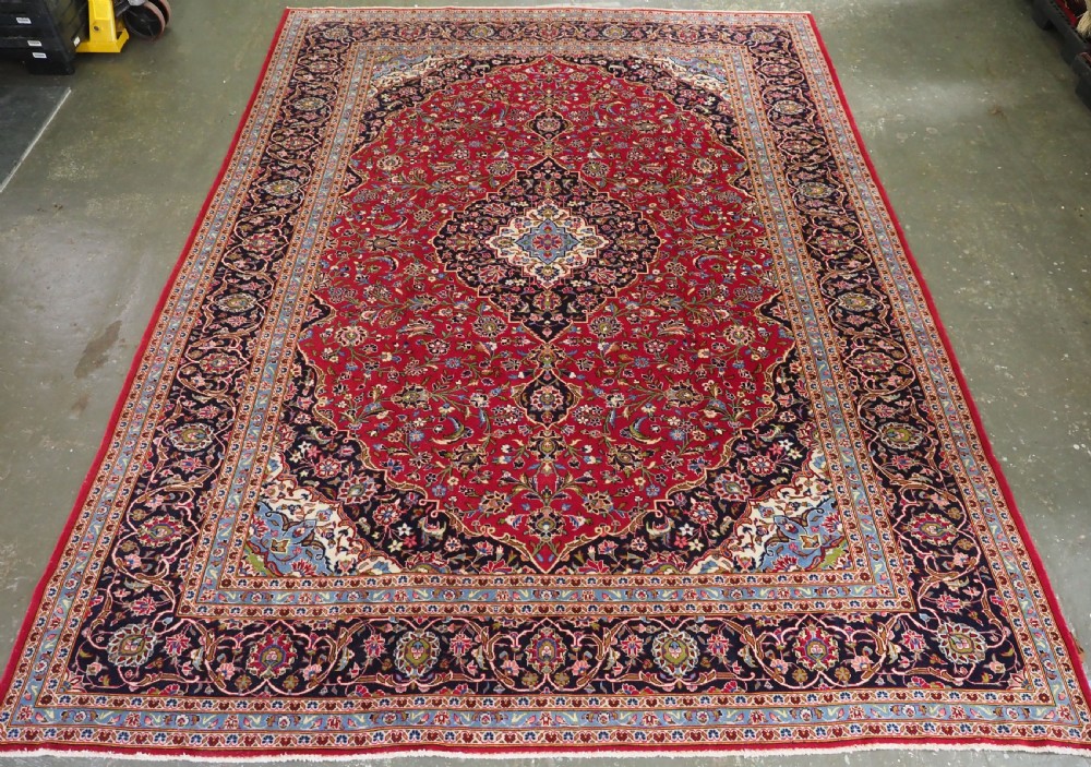 vintage kashan carpet of traditional design excellent condition circa 1950