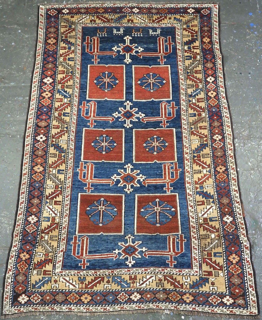 antique caucasian kuba karagashli rug superb colour and condition circa 1880