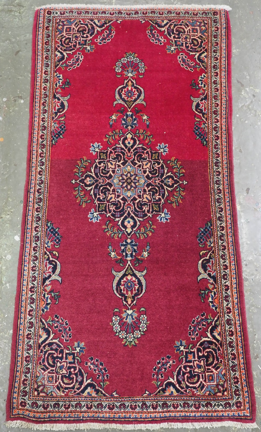 antique kashan rug of small size royal burgundy colour outstanding condition circa 1900