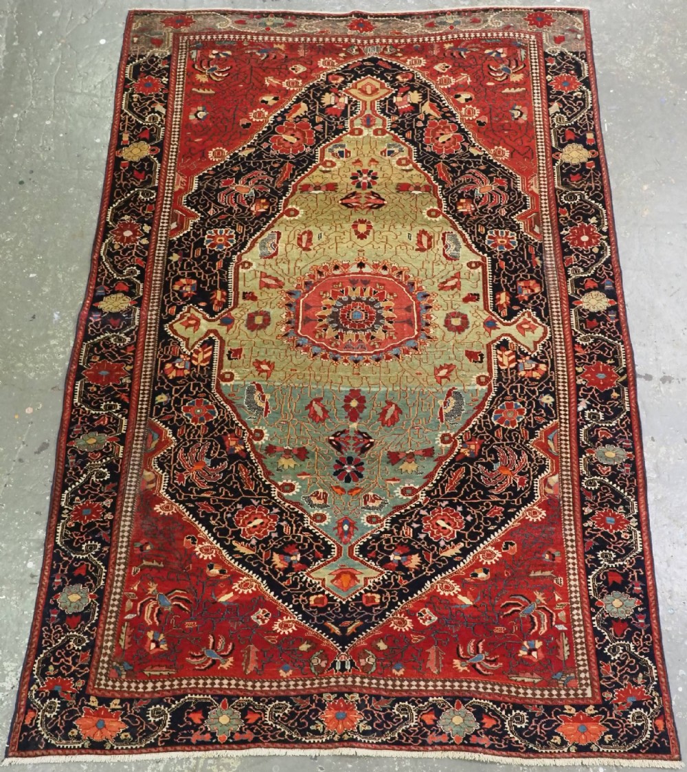 antique jozan sarouk rug superb early example with outstanding colour circa 1900