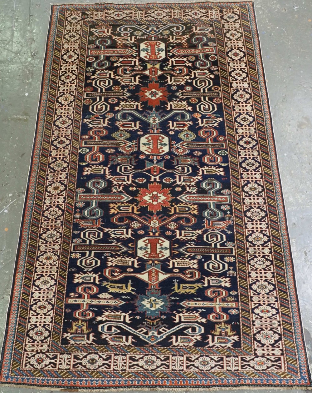 antique caucasian kuba region perepedil rug good example with fine weave circa 1890
