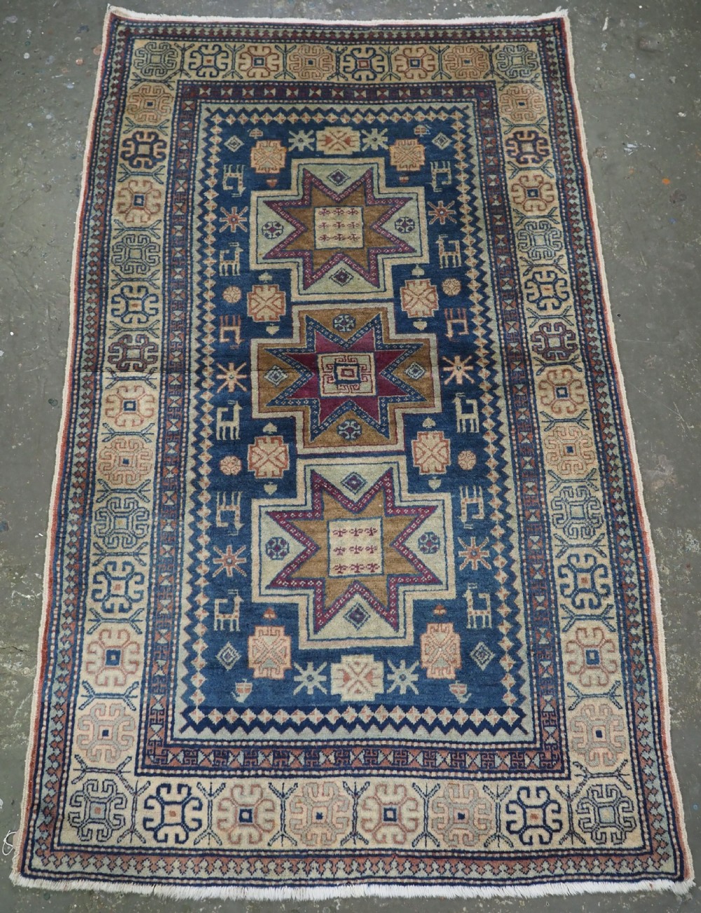 antique caucasian armenian erivan rug with star design circa 1900