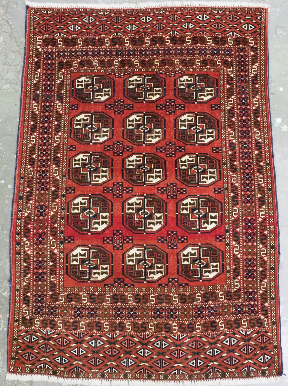 antique yomut turkmen rug of small size excellent condition circa 1920