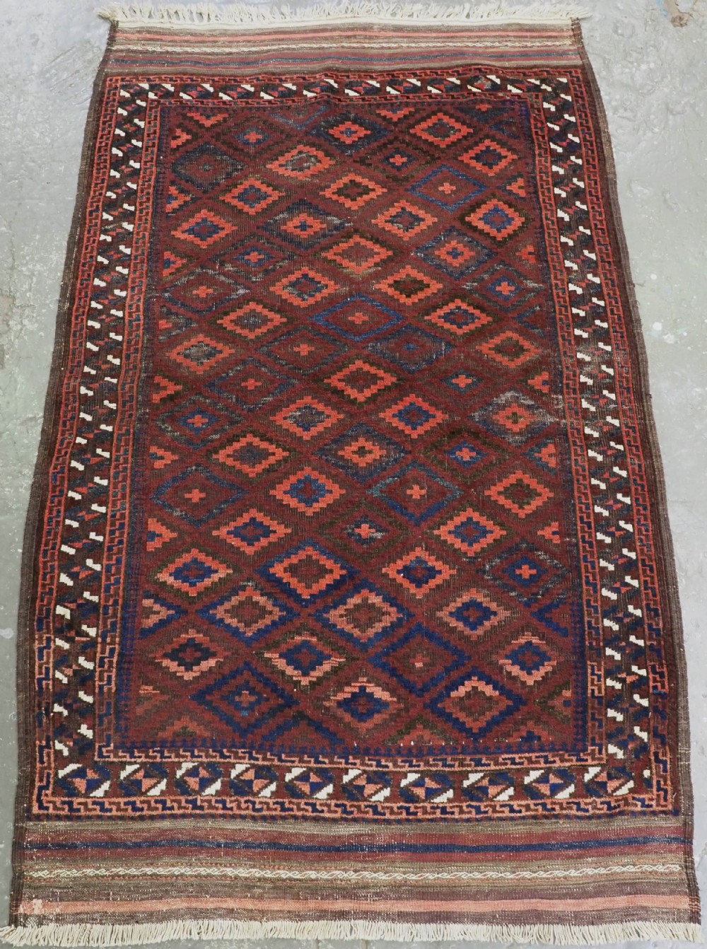 antique timuri or baluch rug western afghanistan scarce design circa 1880