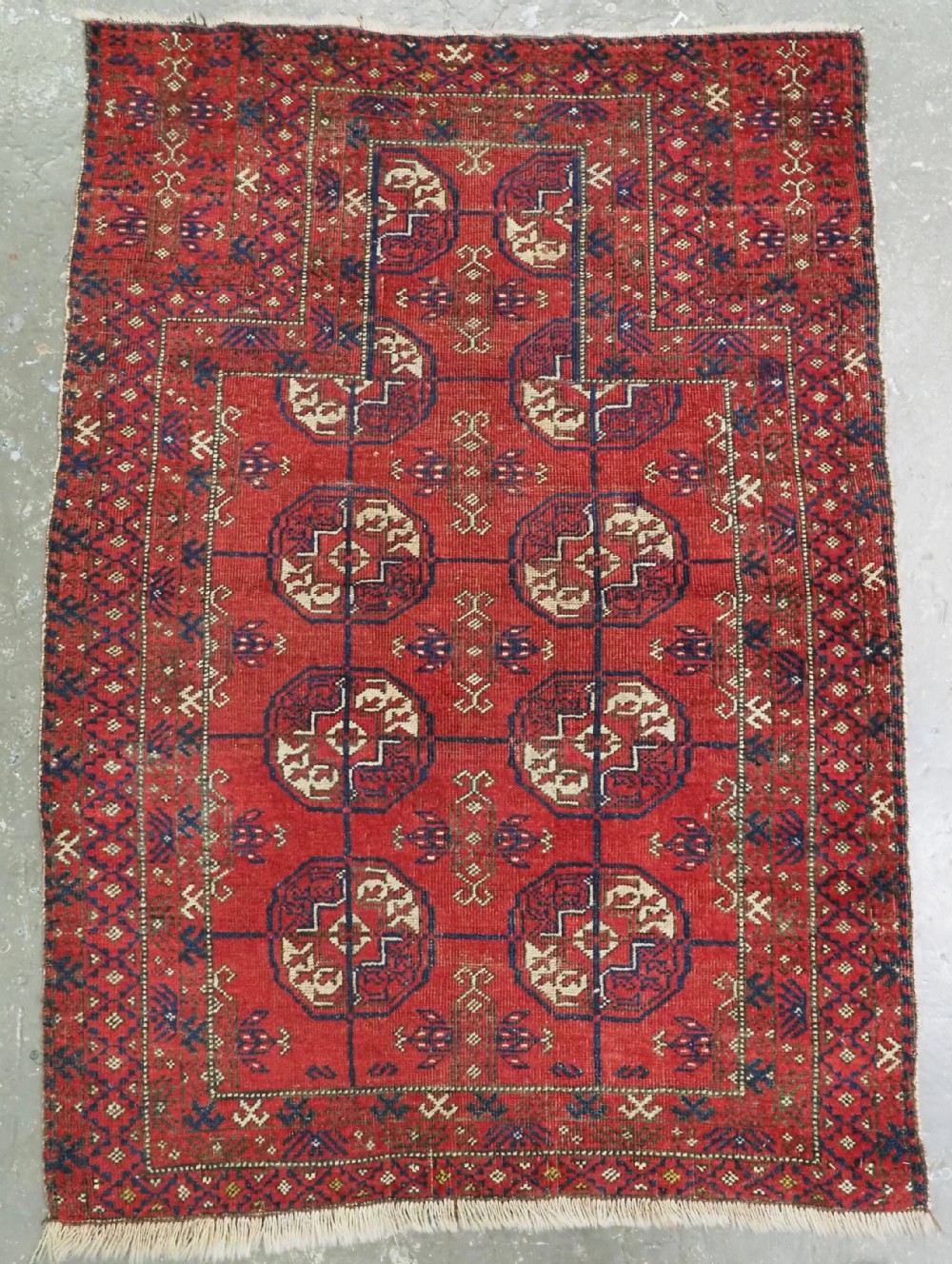 antique baluch pryer rug of rare type possibly sarakh group circa 1880