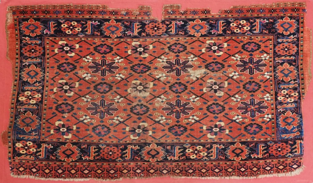 antique beshir turkmen chuval with mina khani design mid 19th century