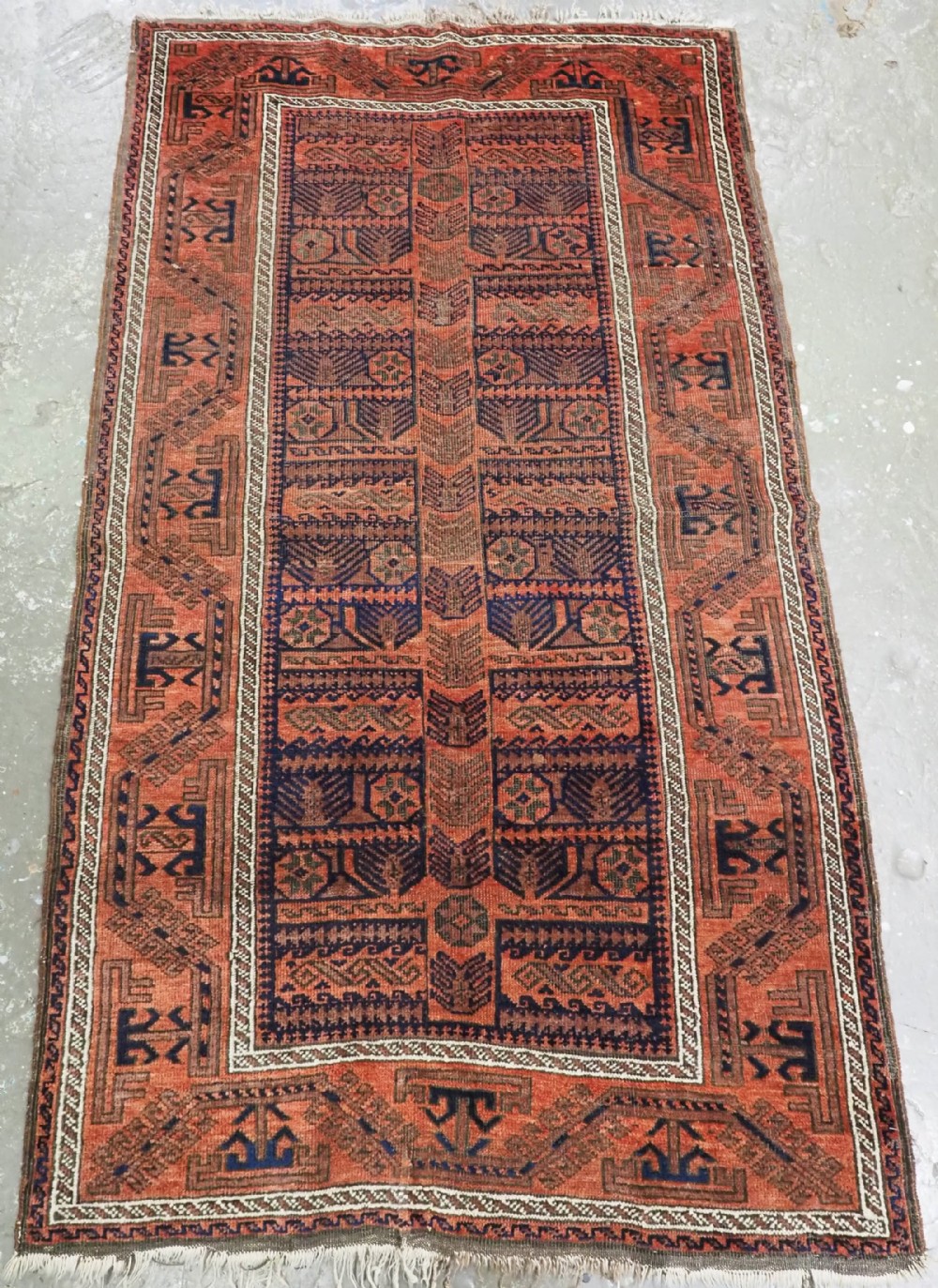 antique khorasan baluch totemic tree design circa 1890