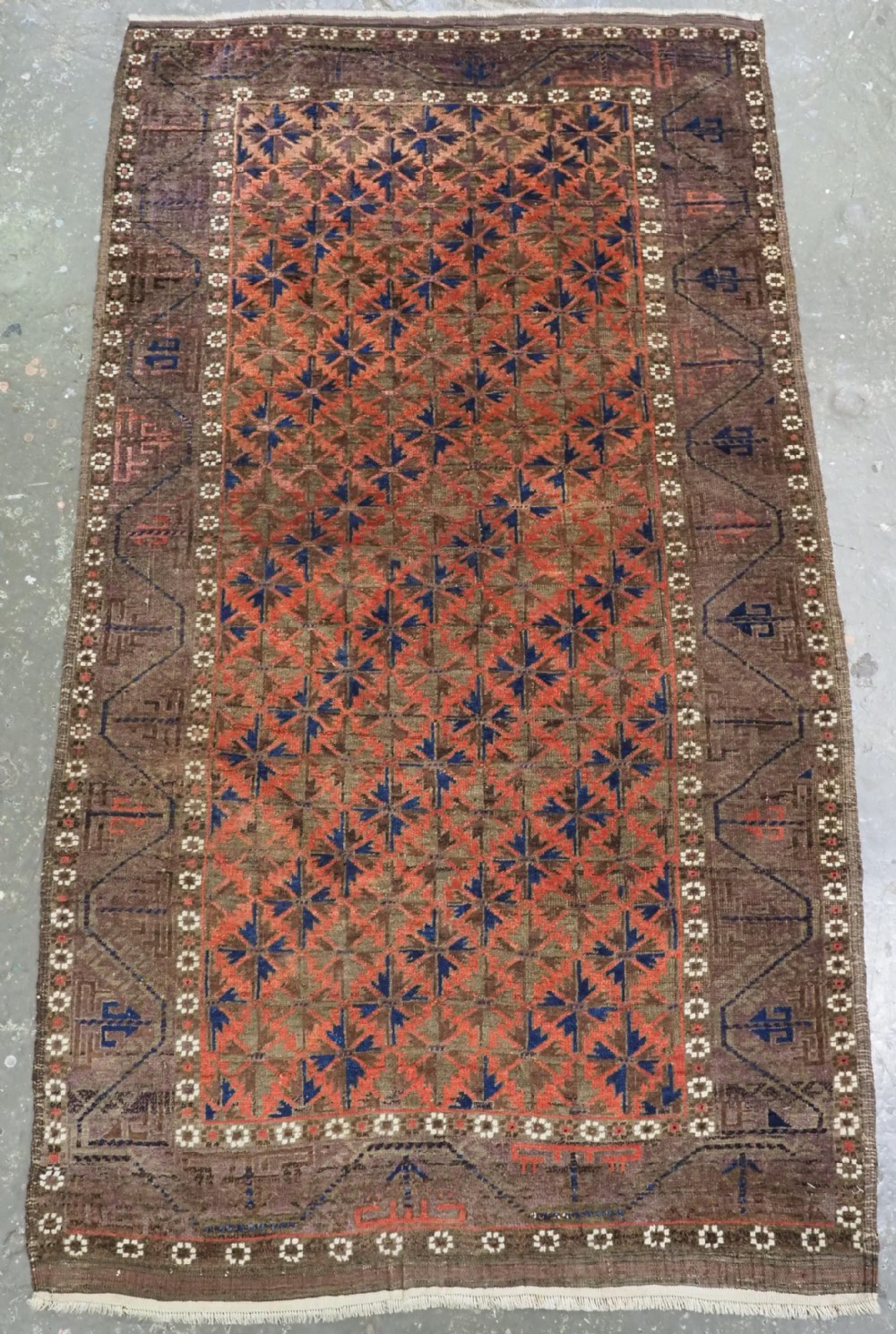 antique timuri baluch rug western afghanistan willow leaf design circa 1880