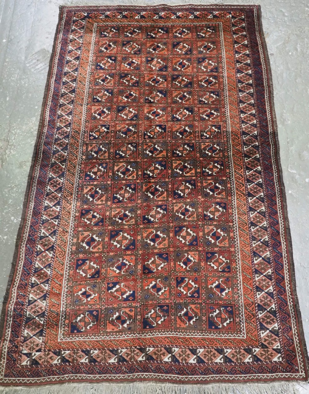 antique baluch rug khorasan region great condition circa 1900