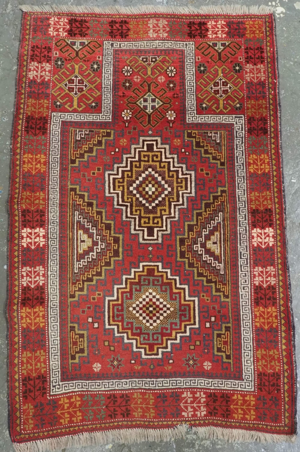 antique taimani baluch prayer rug of unusual design circa 190020