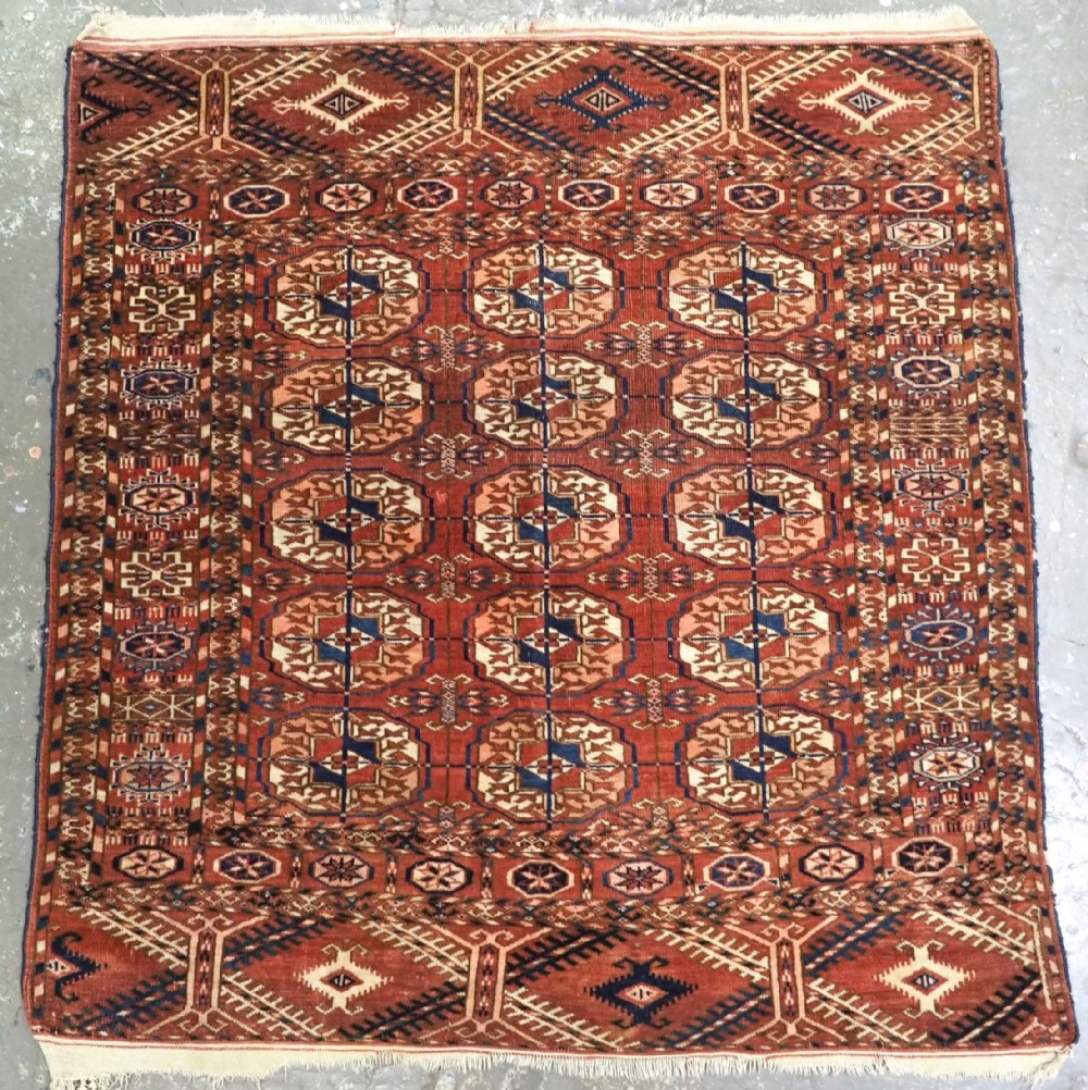 antique tekke turkmen dowry rug very soft wool great colour circa 1880 or earlier