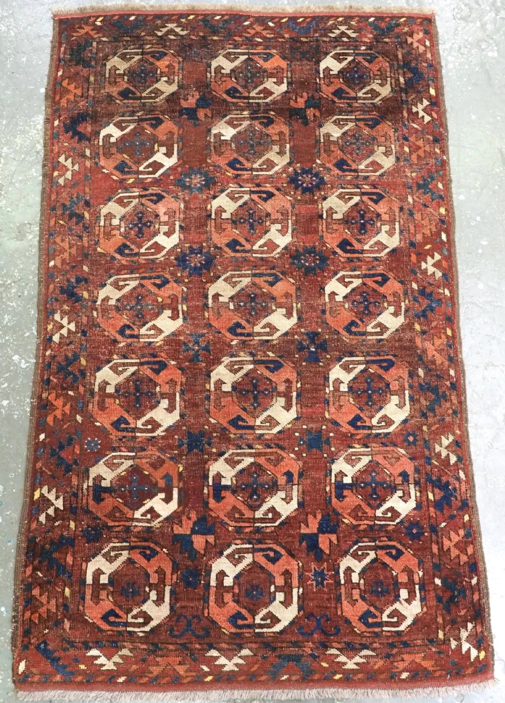 antique ersari turkmen rug possibly kizil ayak very early example circa 18001850