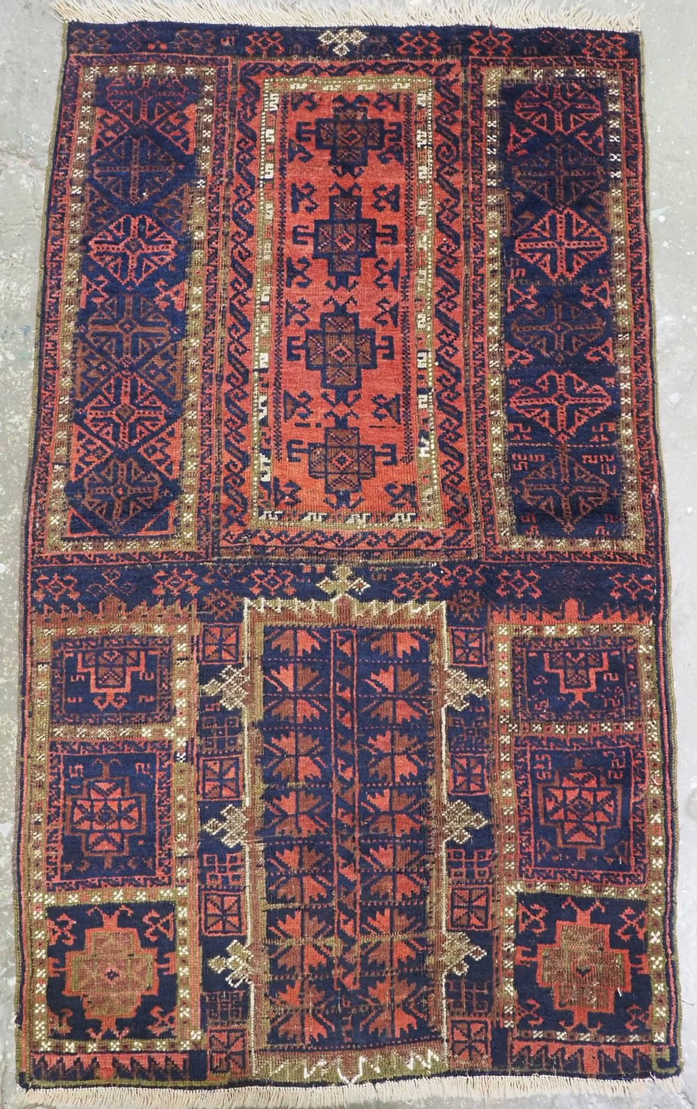 antique timuri yaqub khani baluch rug outstanding colour circa 1880