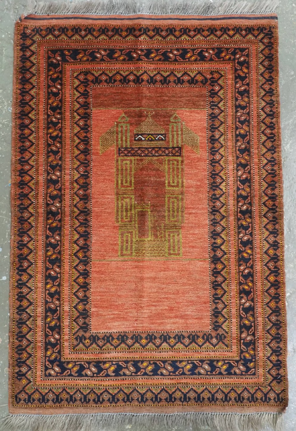 antique qarqeen afghan turkmen prayer rug superb condition circa 1920