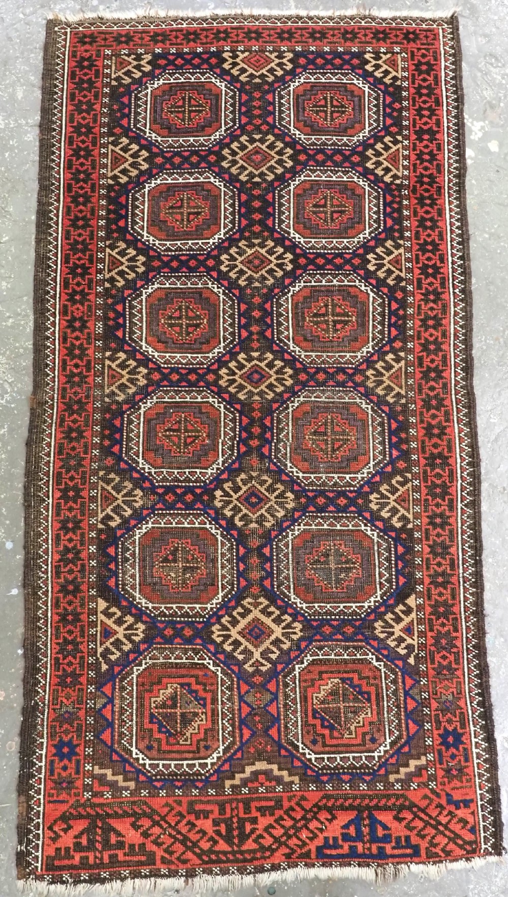 antique salar khani baluch rug khorasan region circa 1900