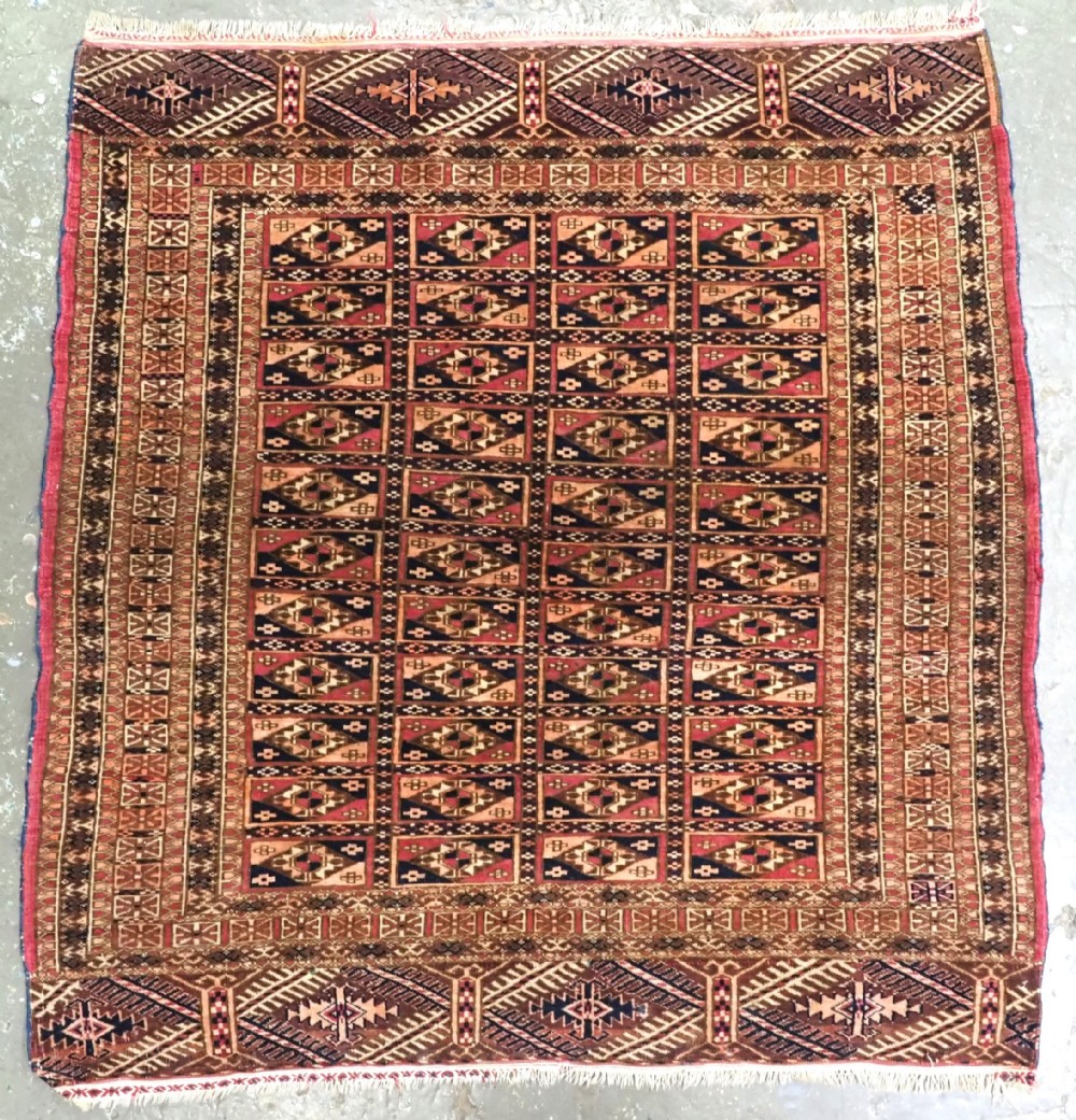 antique tekke turkmen dowry rug with aina gul design circa 1880 or earlier