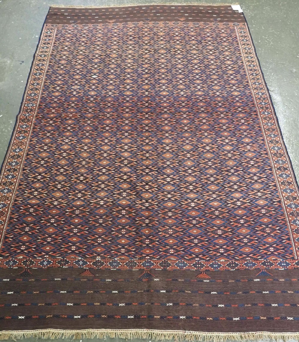 antique yomut turkmen palas soumak kilim outstanding condition circa 1900