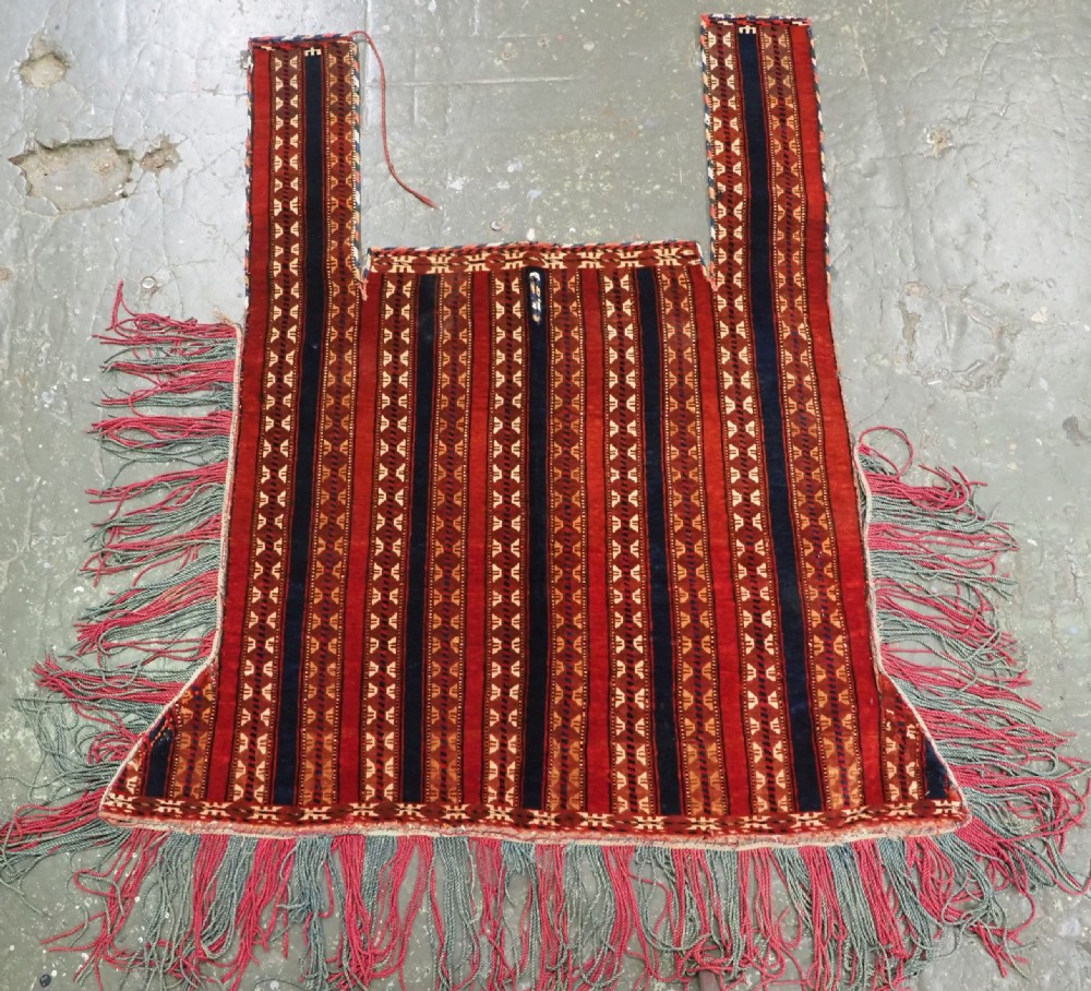 antique yomut turkmen horse cover blanket scarce ceremonial item circa 1890