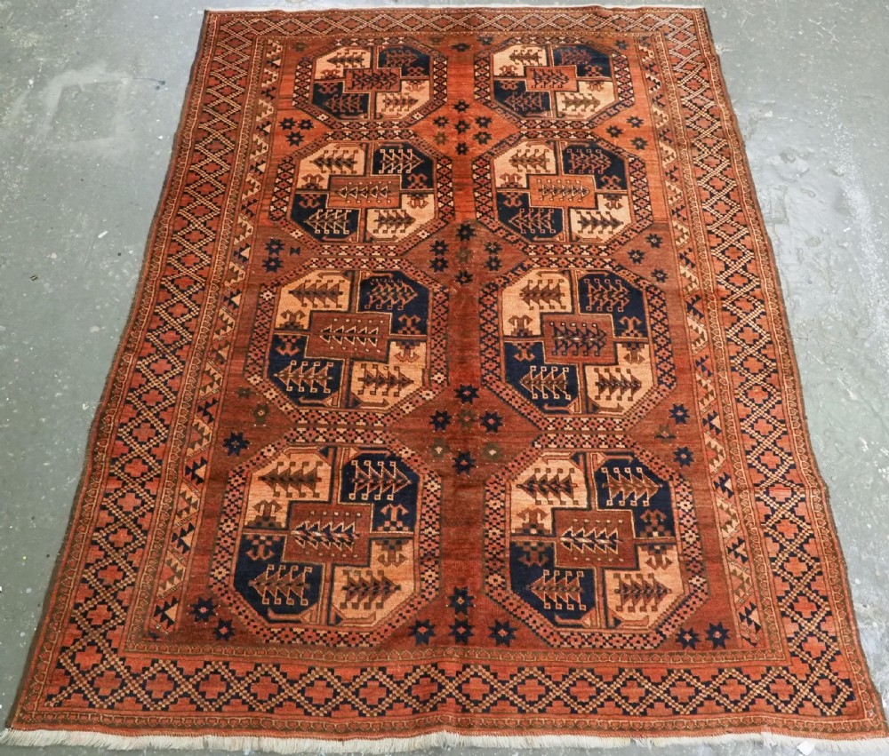 antique afghan sulayman ersari turkmen carpet northern afghanistan circa 1900