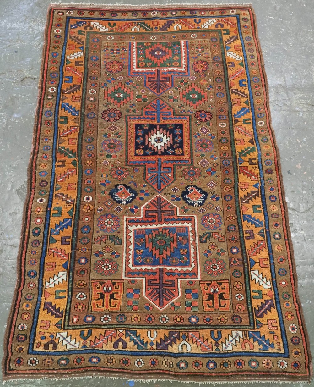 antique kurdish sauj bulagh rug camel ground circa 1880