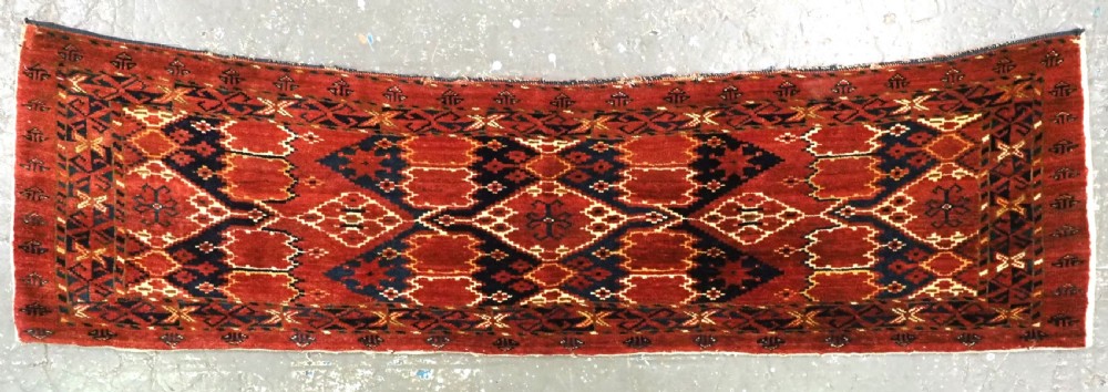 antique ersari beshir turkmen torba with ikat design circa 1880