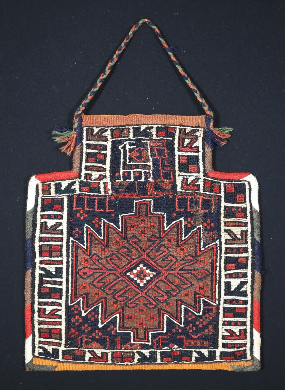 antique salt bag namakdan by the bakhtiari nomads chahar mahal region circa 1920