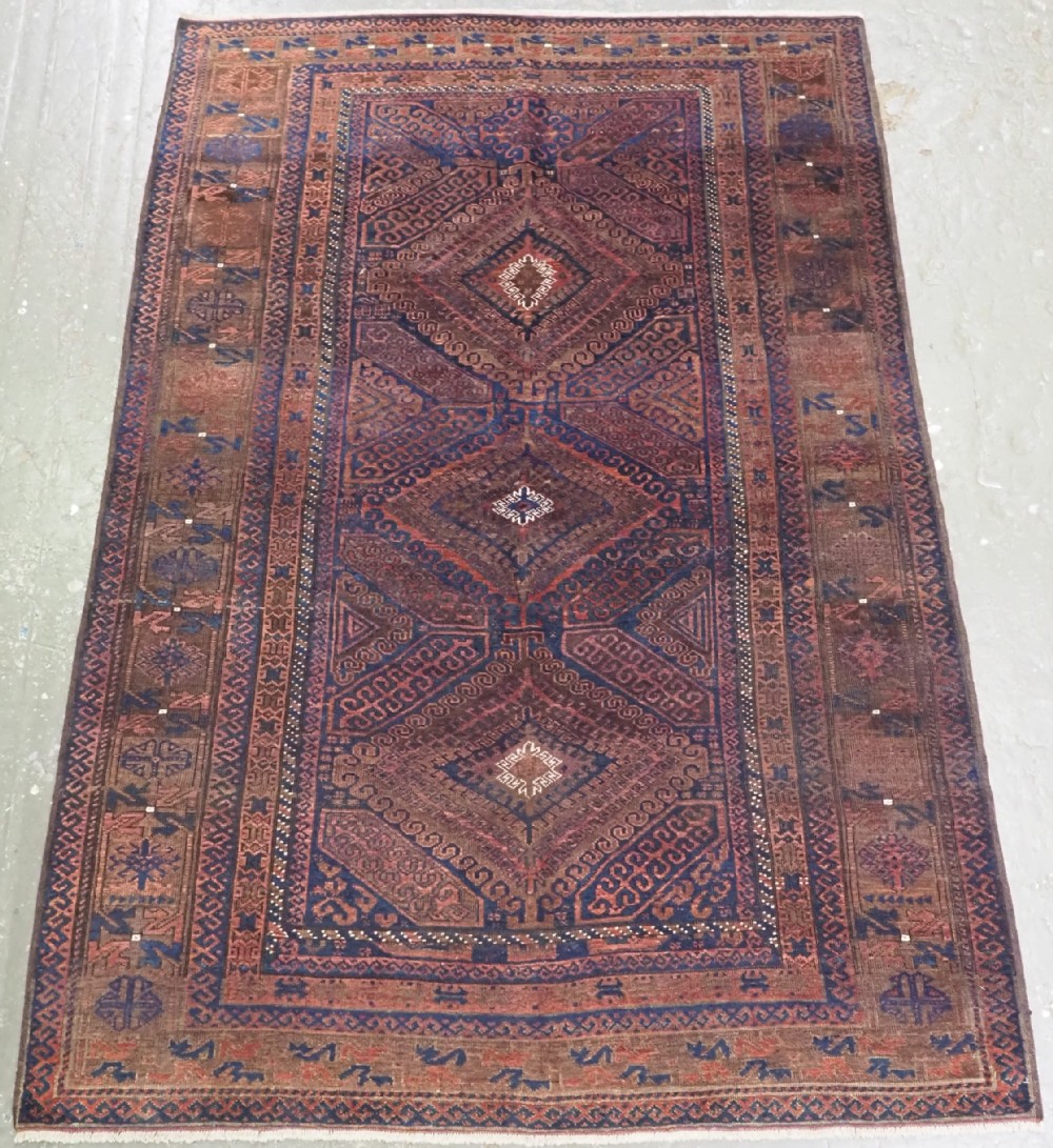 antique timuri or baluch small main carpet western afghanistan circa 1870