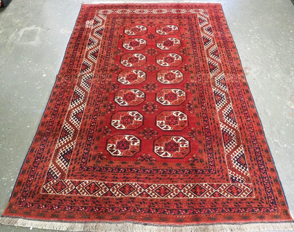 antique ersari kizil ayak turkmen main carpet circa 1920