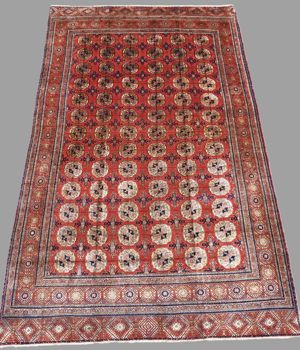 antique silk tekke turkmen rug very fine weave and great colour circa 1920