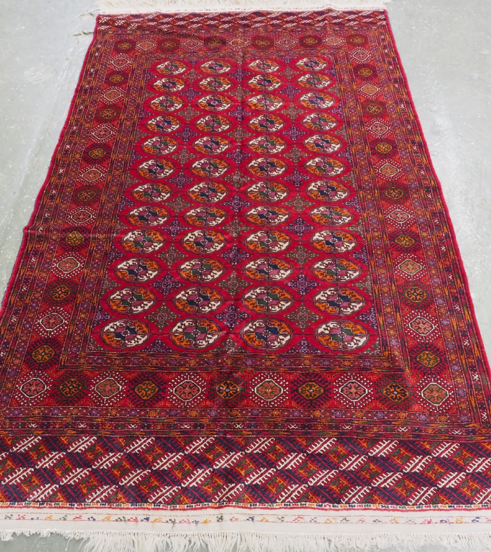 vintage russian turkmen carpet traditional design excellent condition circa 1930