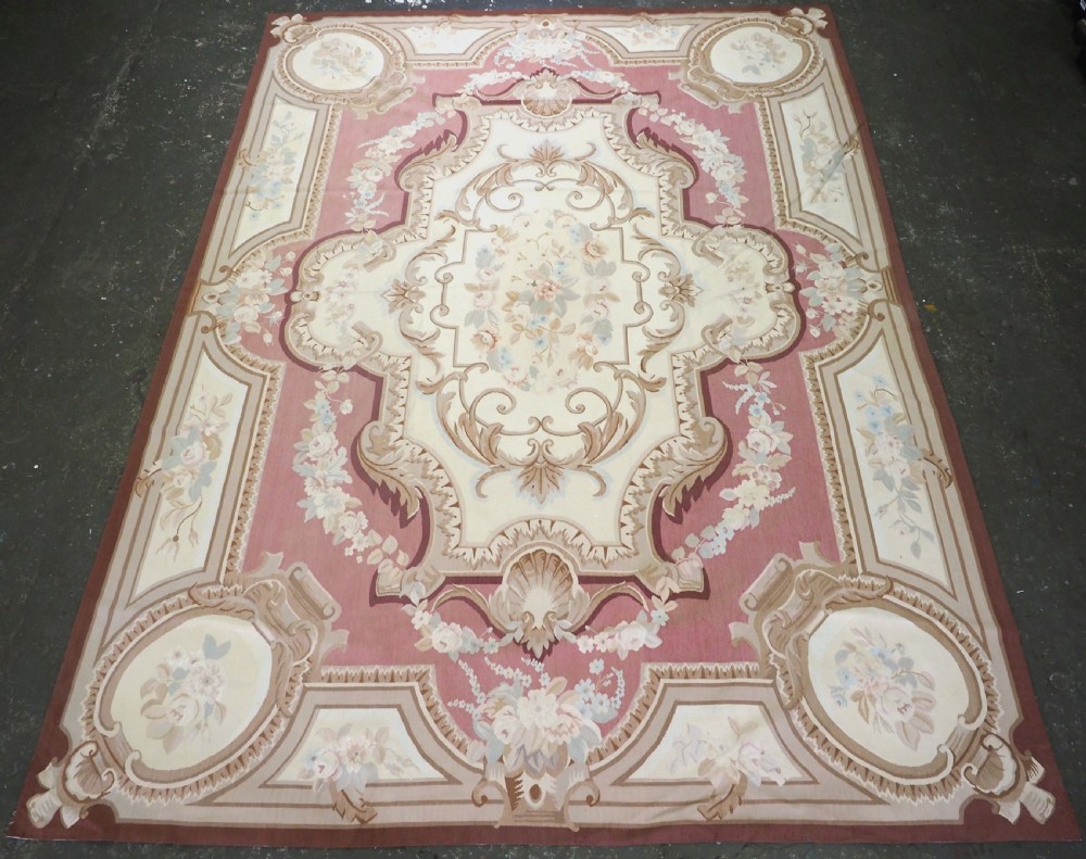 vintage aubusson of large size in the french 19th century style about 40 years old