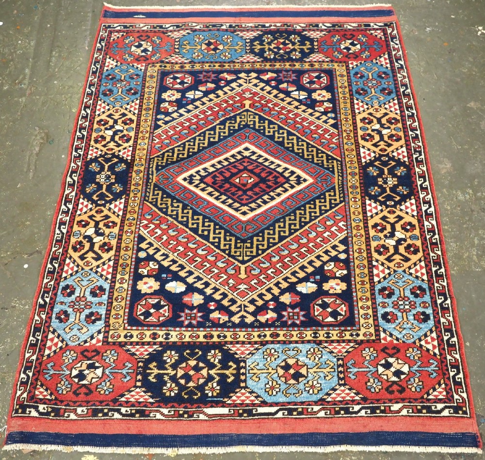 vintage turkish bergama region karakecili rug traditional design circa 1960