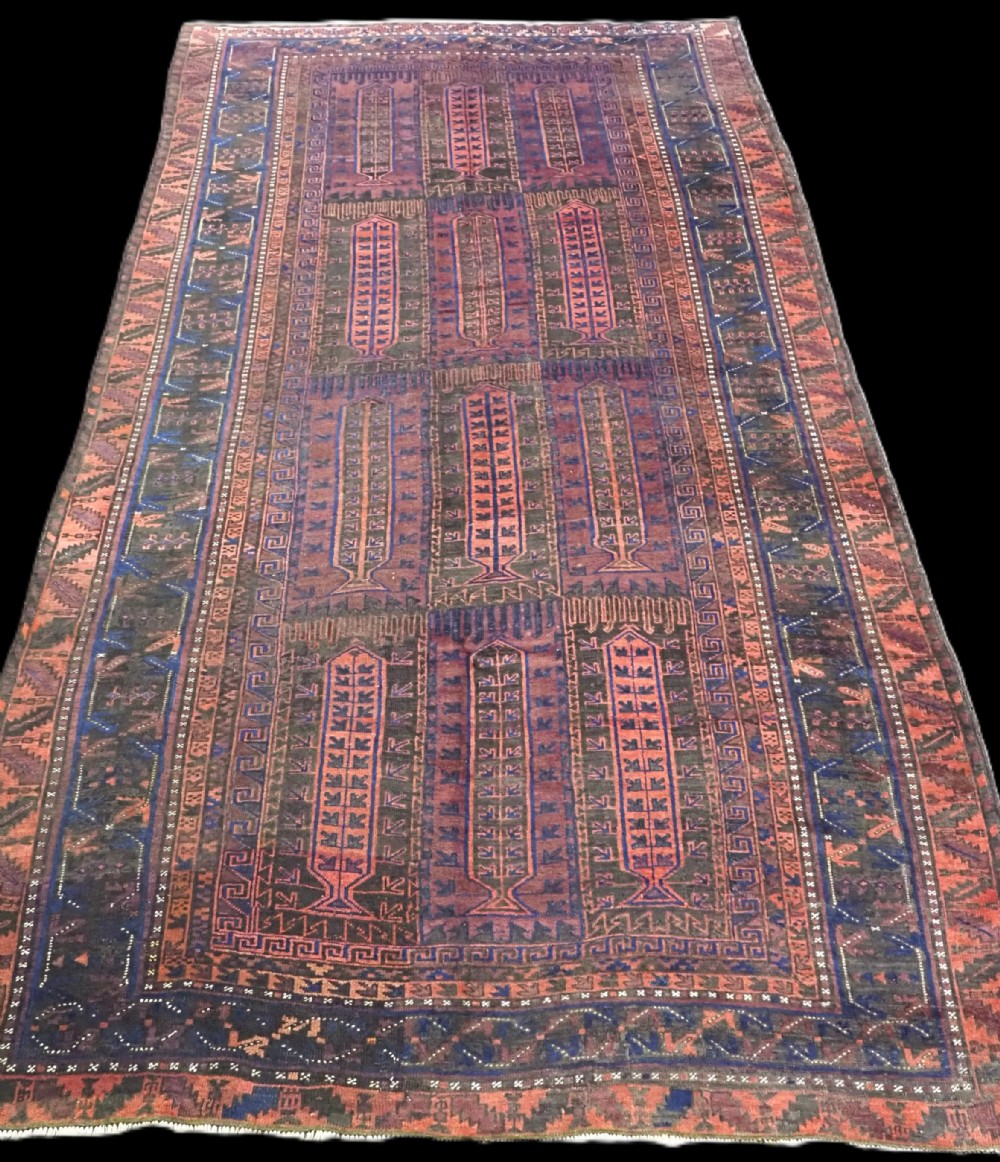 antique timuri or baluch main carpet classic design circa 1880
