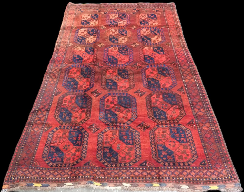 antique afghan ersari turkmen main carpet excellent condition circa 1900