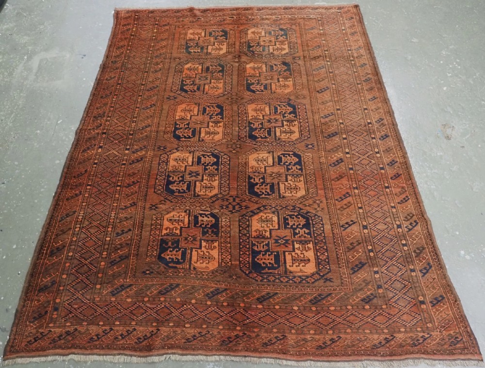 antique afghan ersari turkmen carpet small room size circa 1900