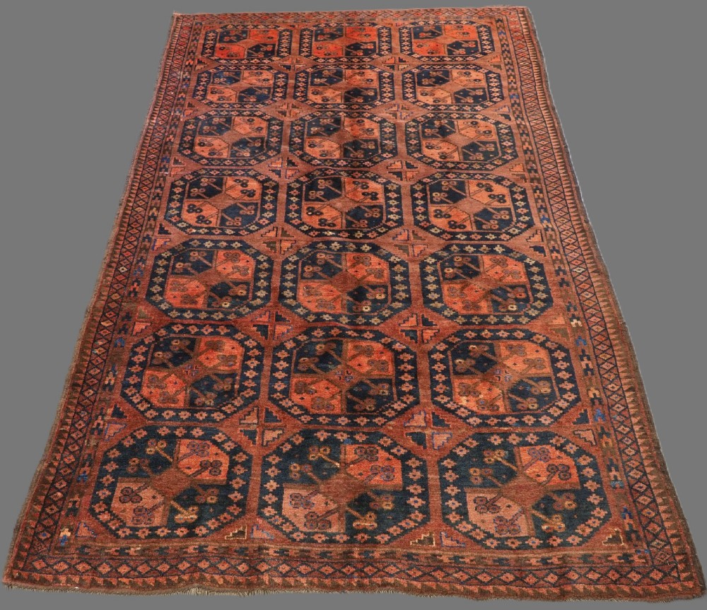 antique ersari turkmen main carpet of small size circa 1890