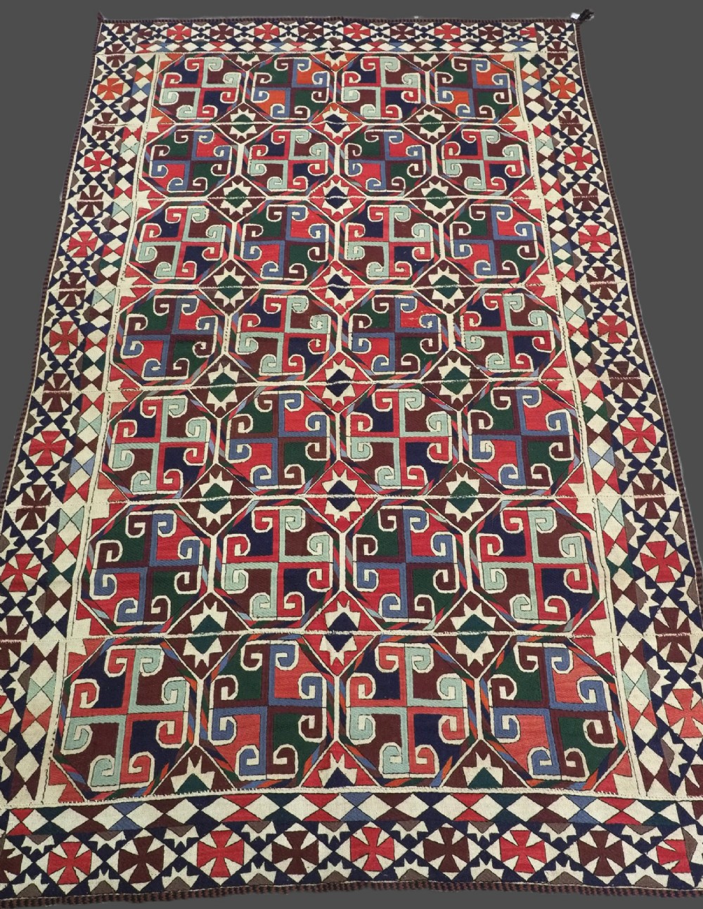 antique uzbek embroidered 'suzani' kilim excellent condition circa 190020