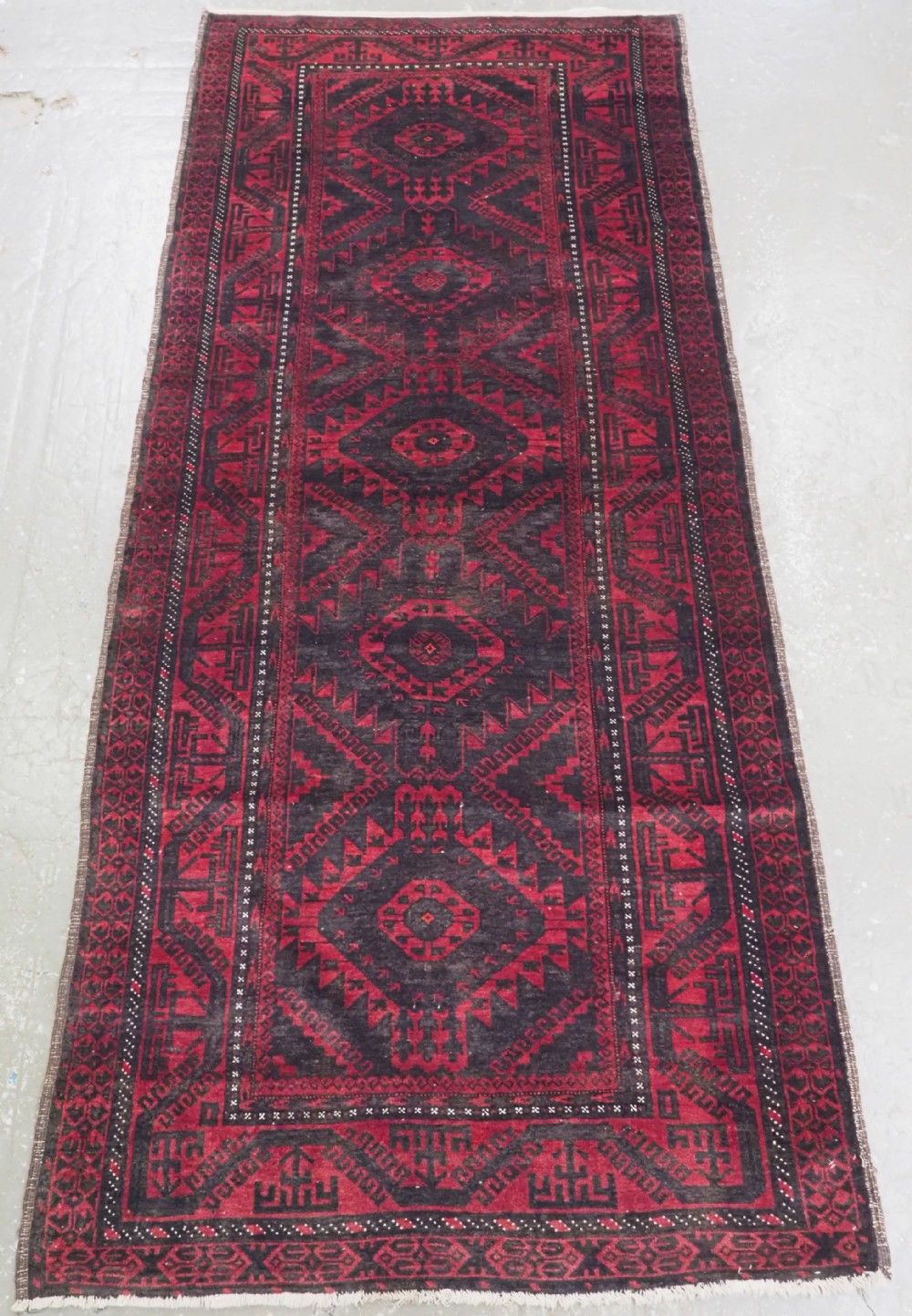 antique afghan mushwani baluch runner excellent condition circa 1920
