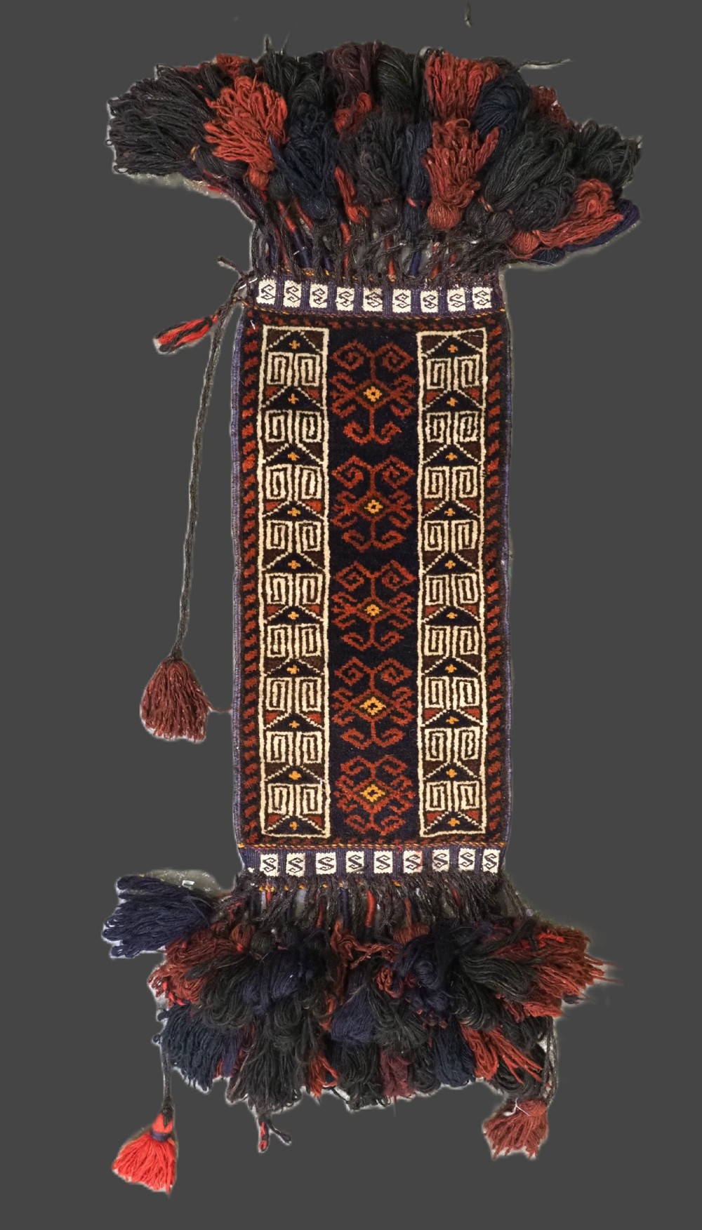 antique afghan taimani baluch animal trapping complete with original tassels circa 190020