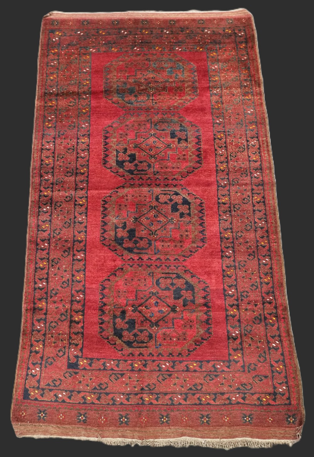 antique afghan ersari rug outstandin wool quality with good colour circa 190020