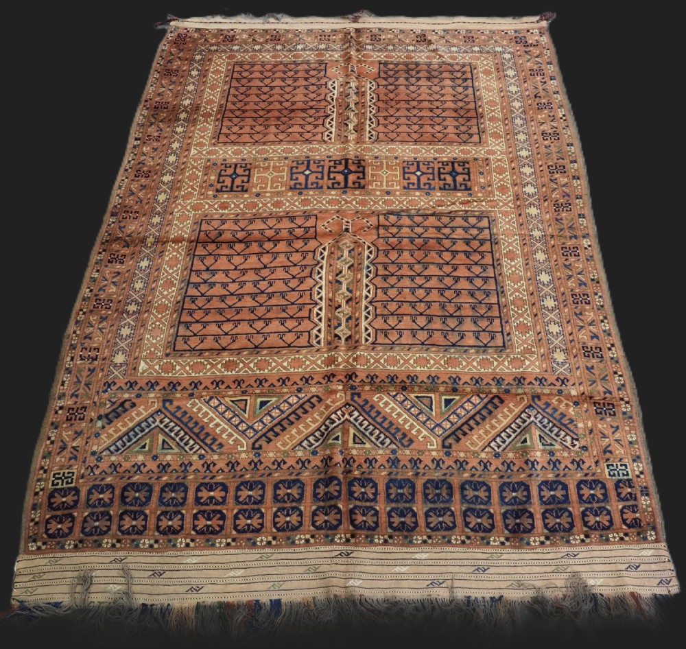 antique afghan or russian ersari turkmen ensi door hanging circa 1920