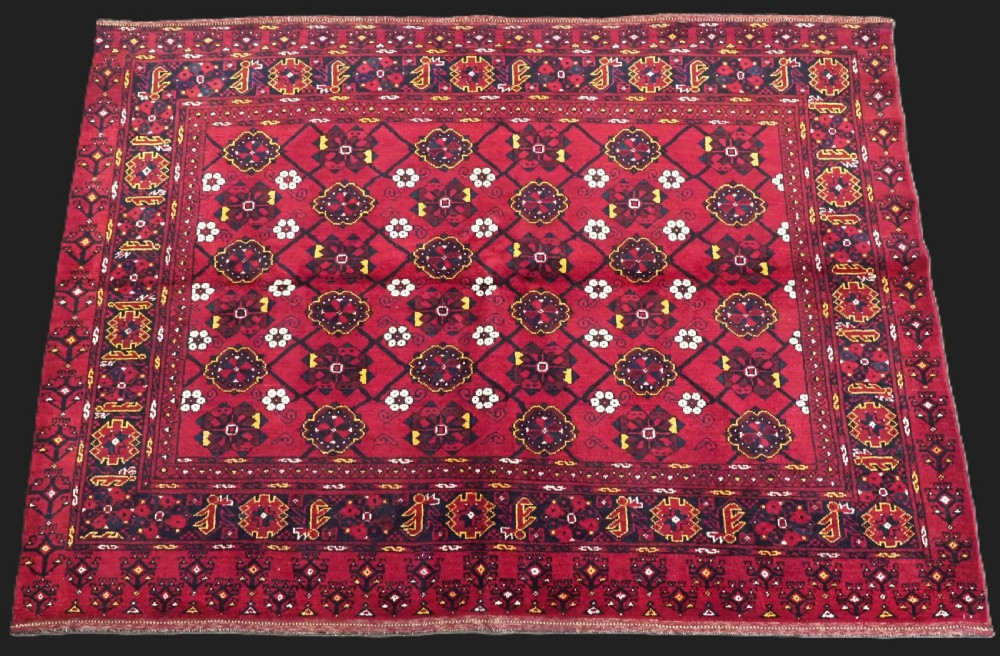 antique beshir turkmen chuval face with 'mina khani' design 1 of a pair circa 190020