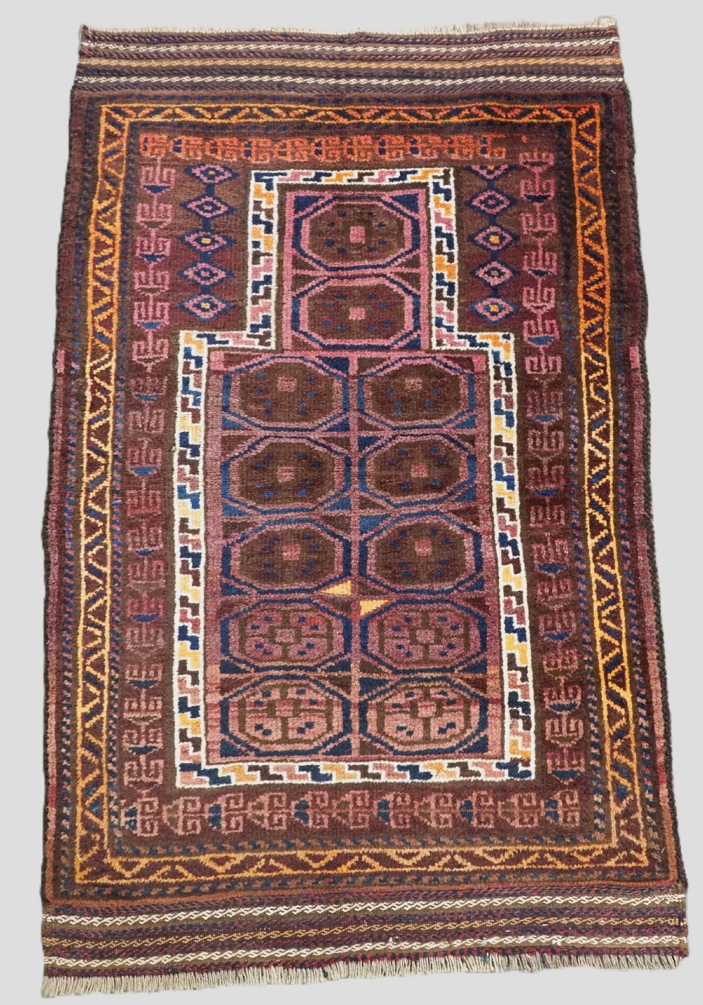 antique afghan pashtun village prayer rug long kilim ends circa 1920