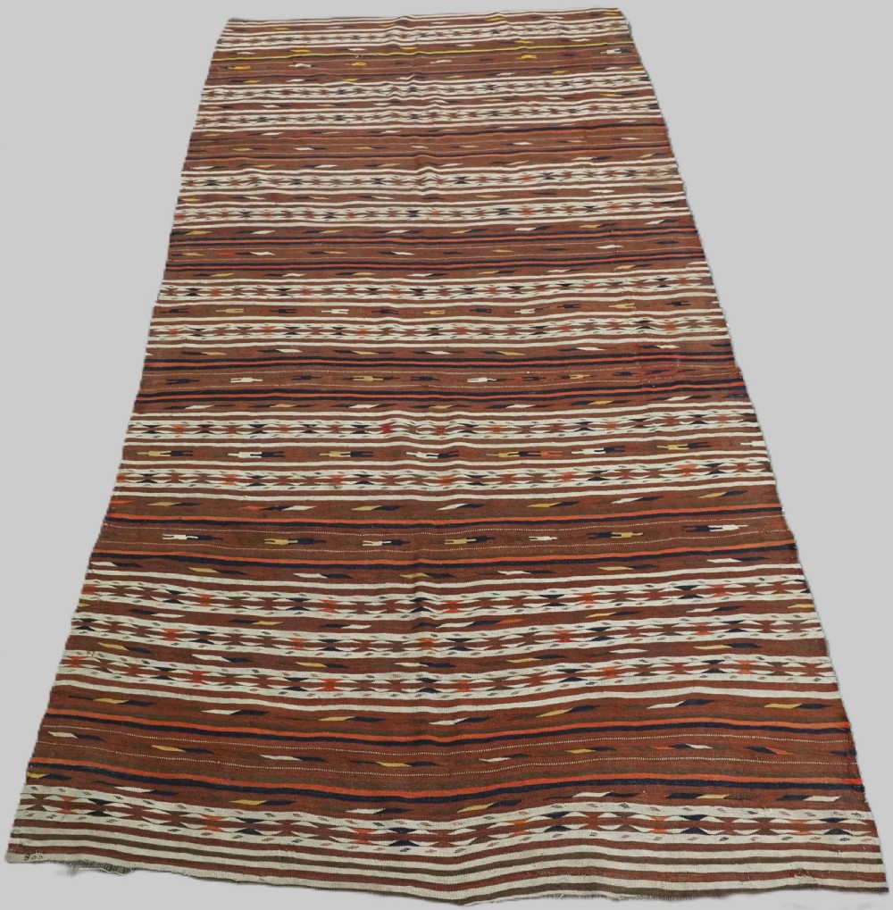 antique turkmen 'dali' kilim very fine weave circa 1900