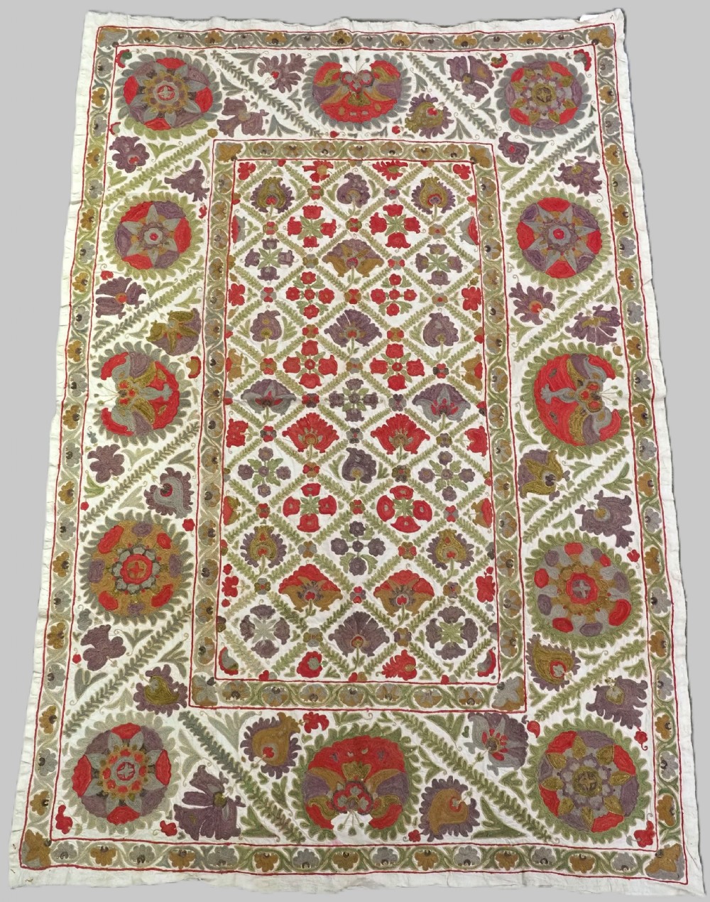 vintage uzbek bukhara region suzani traditional design circa 1930
