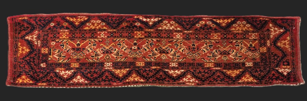 antique ersari turkmen torba face of unusual design circa 1900