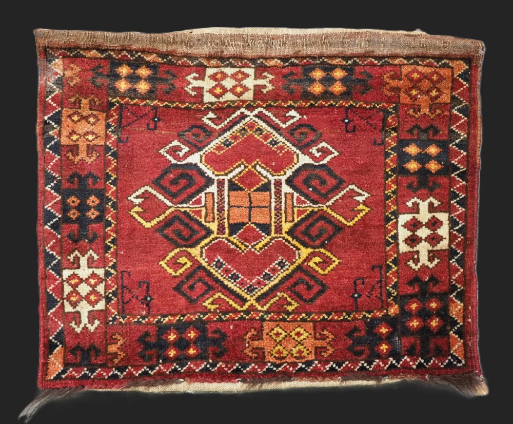 antique ersari beshir turkmen small storage bag classic design circa 1920