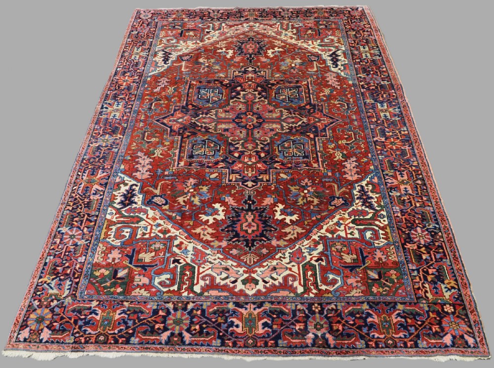 antique heriz carpet superb colours and outstanding condition circa 1900