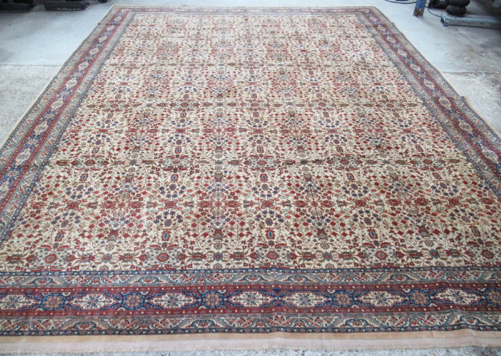 vintage turkish hereke carpet large size and perfect condition circa 1960